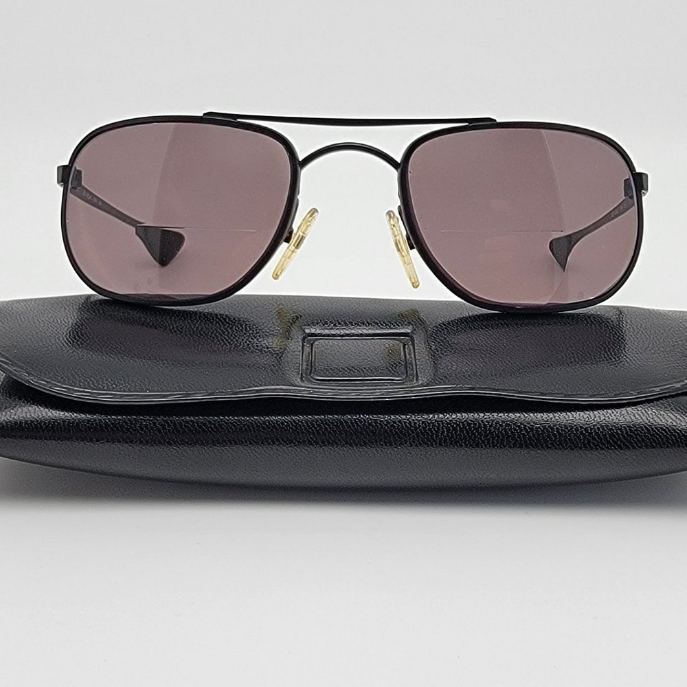 ArtCraft USA Matte Black Aviator Pilot USAF Air Force Eyeglasses Frame w/ Case